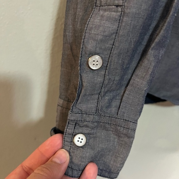 Harley-Davidson blue denim button down blouse - Picture 8 of 8